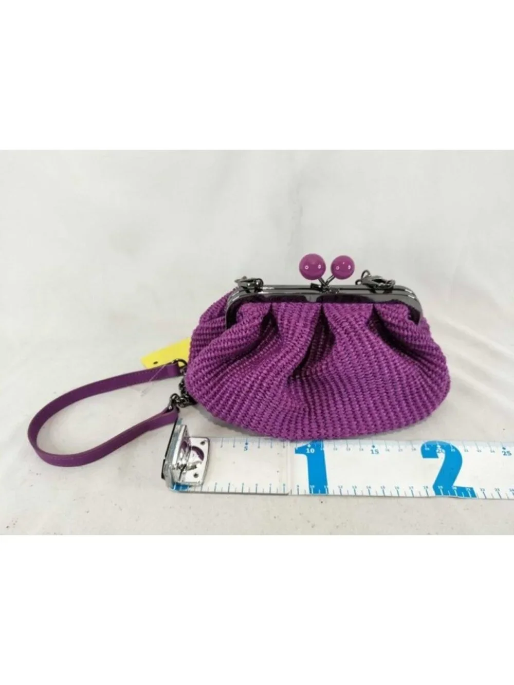 Max Mara Maxmara Weekend Shoulder Bag Pasticino Purple Cotton Chain